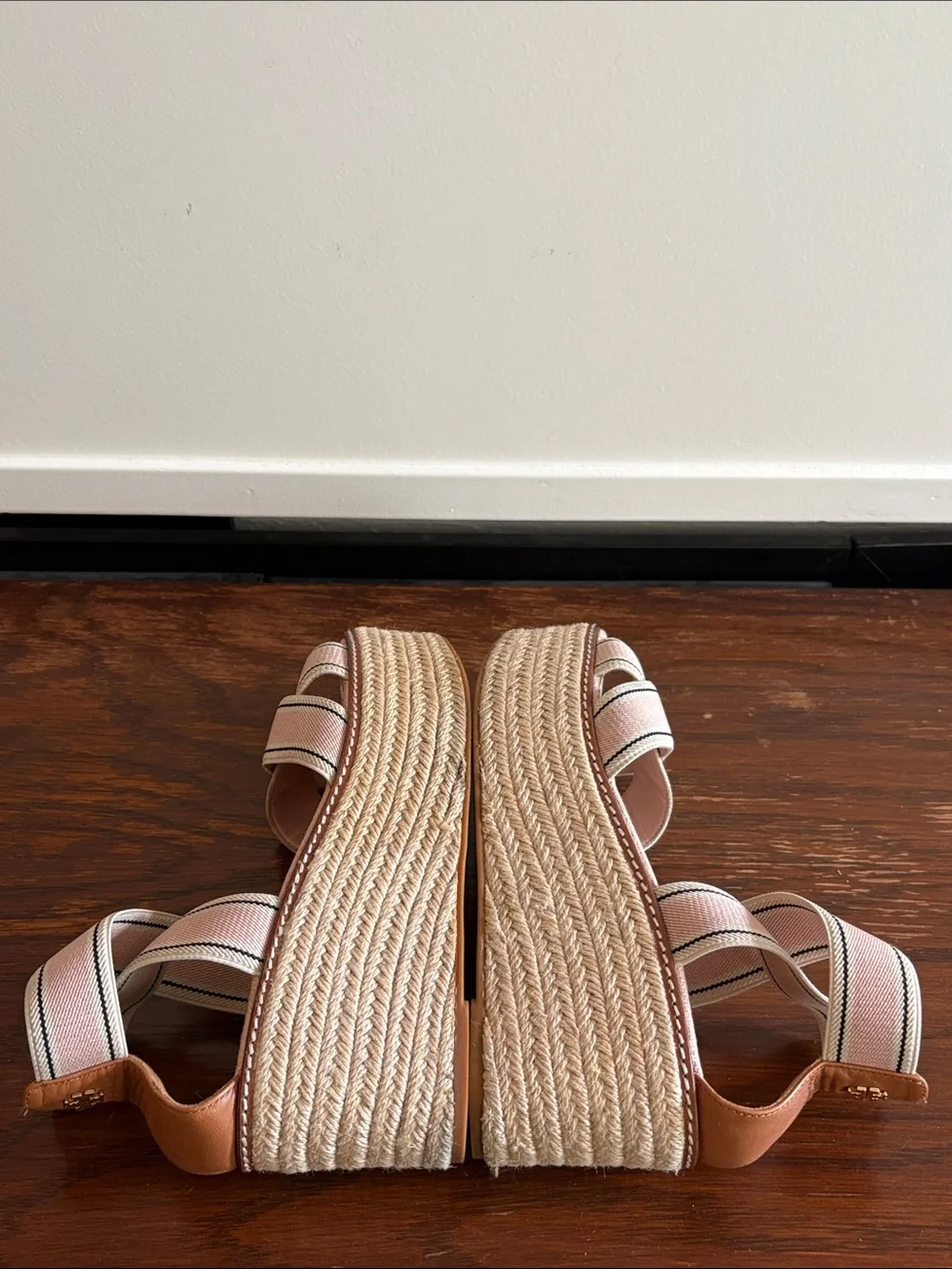 TORY BURCH Frieda Espadrille Platform Sandals Size 7